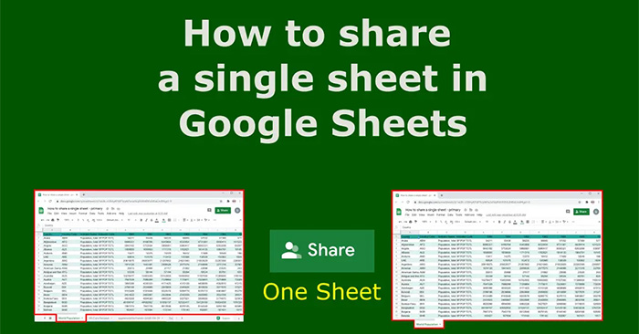 Hướng dẫn chia sẻ 1 sheet trên Google Sheets